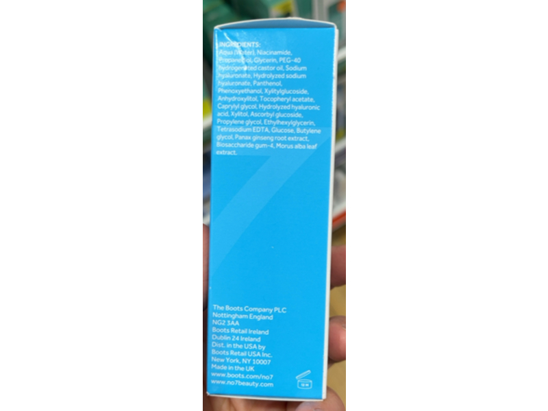 No7 HydraLuminous+ 2% Hyaluronic Acid Serum, 1 fl oz/30 mL