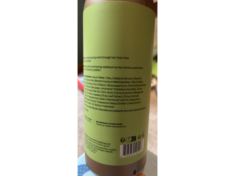 Attitude Super Leaves Nourishing Conditioner, Bergamot & Ylang Ylang, 16 fl oz/473 mL
