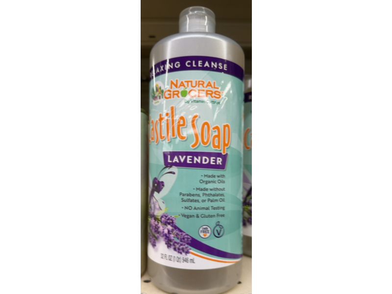 Natural Grocers Castile Soap, Lavender, 32 fl oz/946 mL