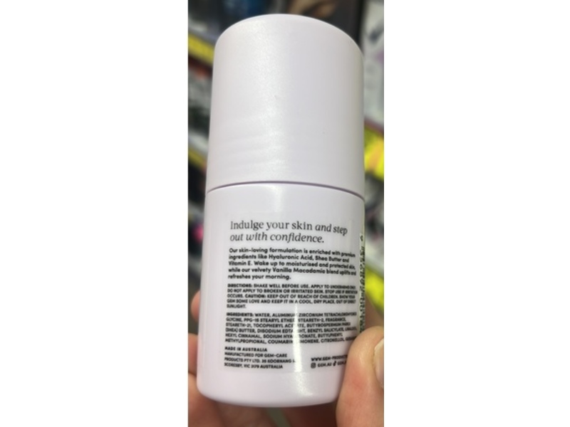 Gem Skin-Loving Deodorant, Vanilla Macadamia,