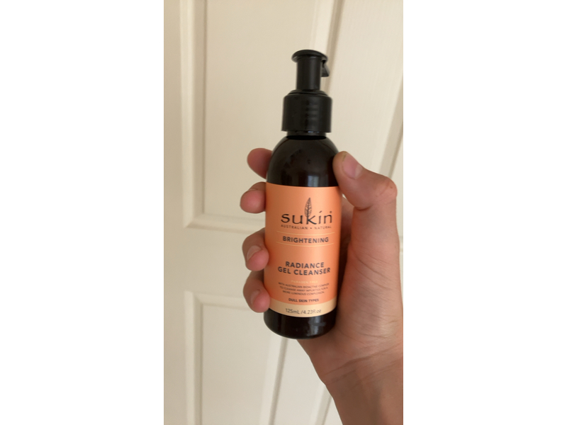Sukin Radiance Gel Cleanser, Brightening, 4.23 fl oz/125 mL