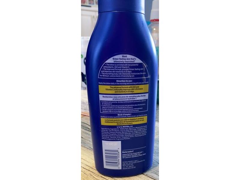 Nivea Firming Reffermissant Body Milk, Q10+Vitamin C, 473 mL