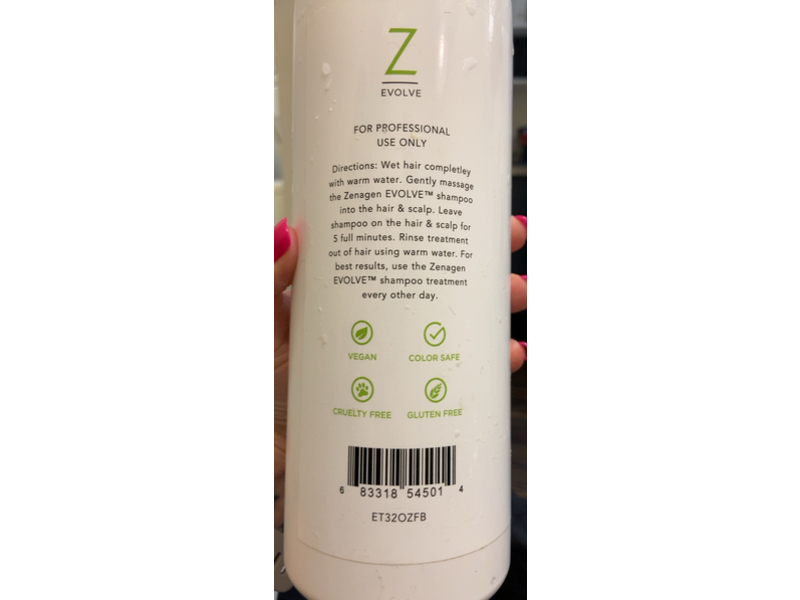 Zenagen Evolve Shampoo Treatment Professional Accelerating & Lengthening Therapy, 32 fl oz/960 mL