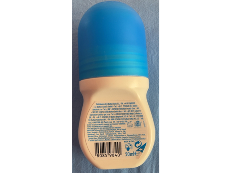 Borotalco Talc Deodorante Roll On, Active Sea Salt, 50 mL