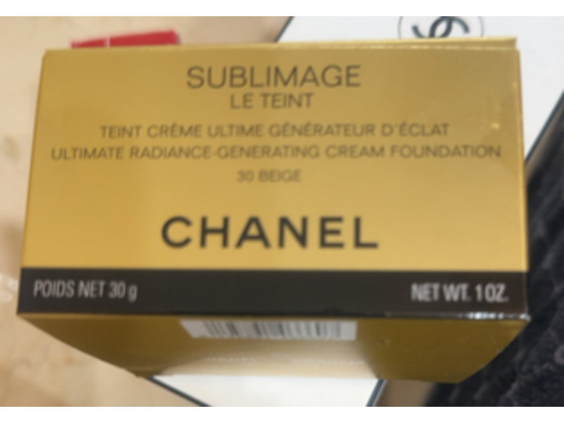 Chanel Sublimage Ultimate Radiance Generating Cream Foundation, 30 Beige, 1oz/30 g