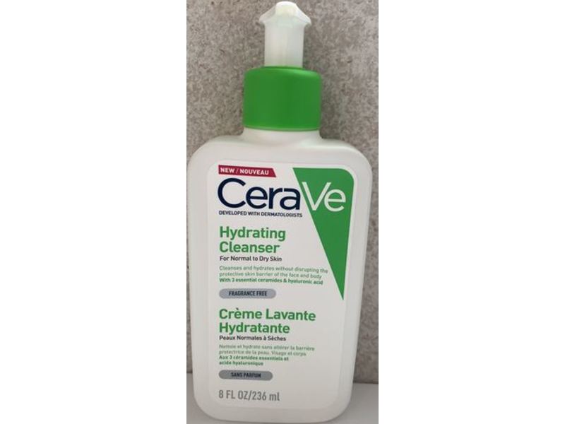 CeraVe Hydrating Cleanser, Normal to Dry Skin, 8 fl oz/236 mL