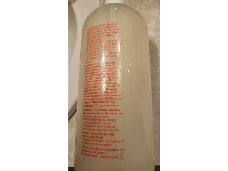 Josie Maran Everybody Wash Moisture Mousse All-Over Cleanser, Dream Cream, 32 fl oz/960 mL