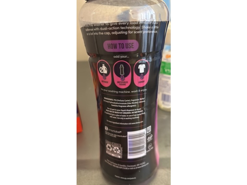 Downy Unstopables Fusions Odor Defense Laundry Scent Booster, Sunrise + Nectar Scent, 21.1 oz/598 g