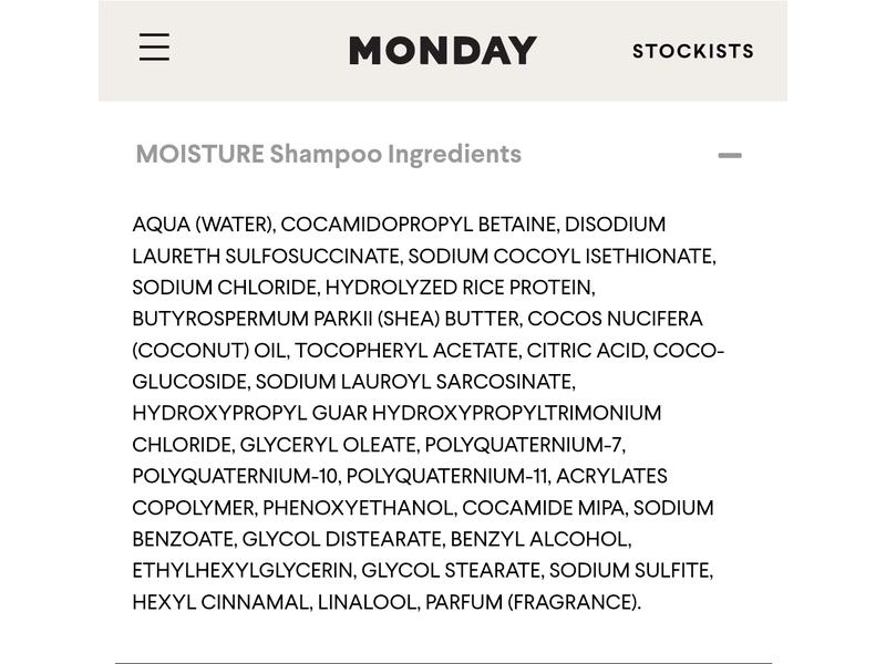 Monday Haircare Moisture Shampoo, + Hyaluronic Acid, 12 fl oz/354 mL