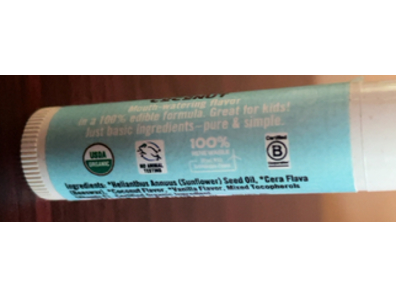 Eco Lips Pure & Simple Lip Balm, Coconut, 0.15 oz/4.25 g