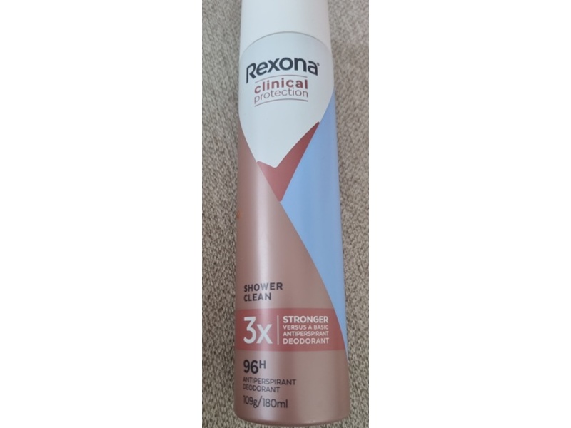 Rexona Clinical Protection Antiperspirant Deodorant, Shower Clean, 180 mL
