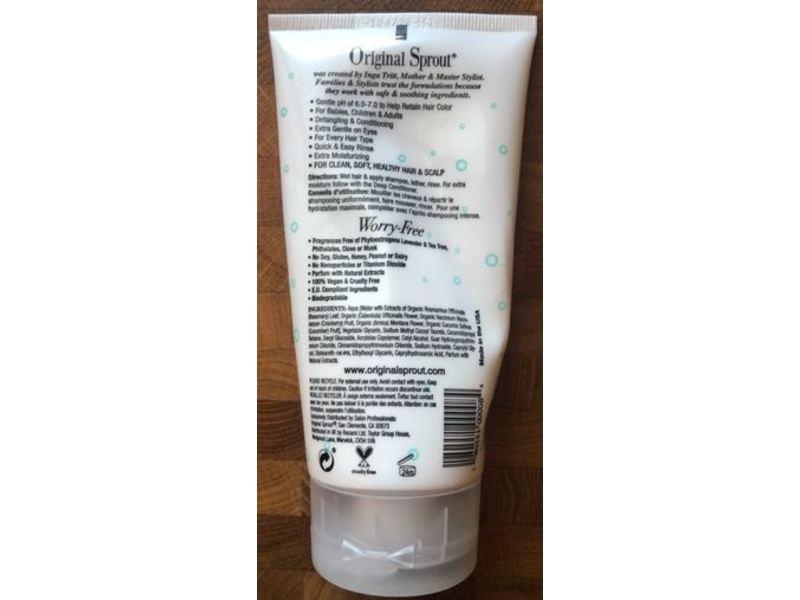 Original Sprout Natural Shampoo, Free & Clean, 4 fl oz/118 mL