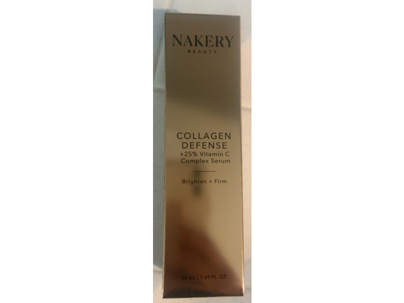 Nakery Beauty Collagen Defense Complex Serum, 25% Vitamin C, 1.69 fl oz/50 mL