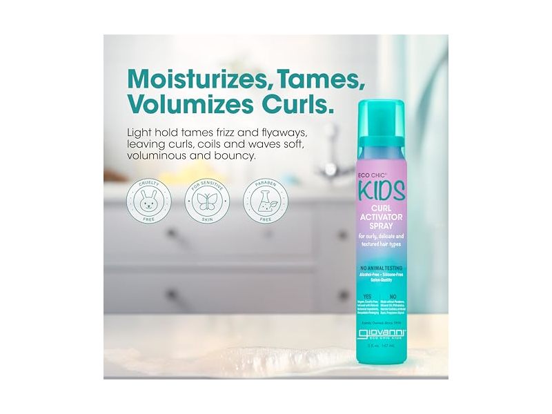 Giovanni Eco Chic Kids Curl Activator Spray, 5 fl oz/147 mL