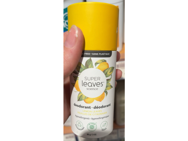 Attitude Super Leaves Science Deodorant, Lemon Leaves, 3 oz/85 g