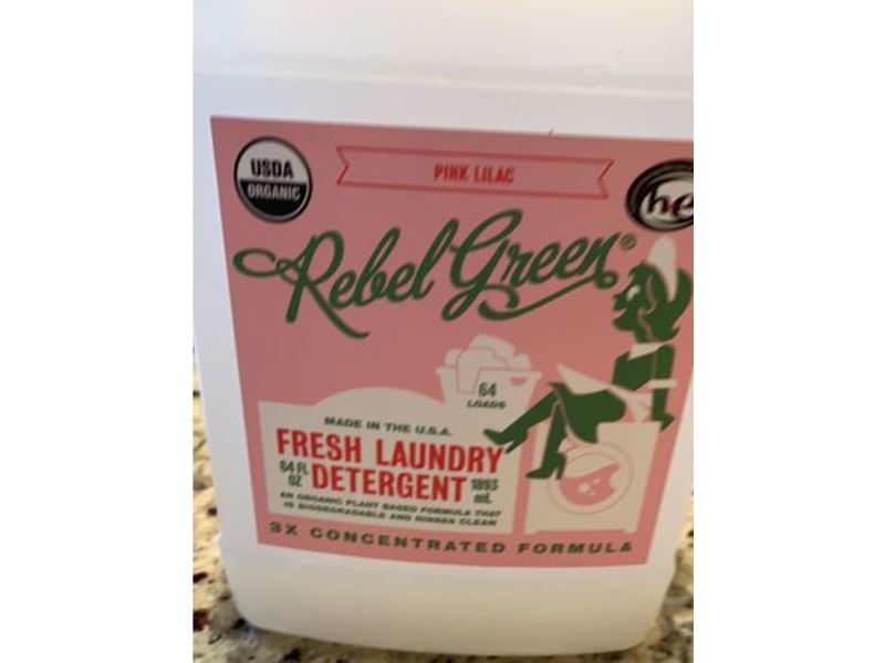 Rebel Green Fresh Laundry Detergent, Pink Lilac, 64 Loads, 64 fl oz