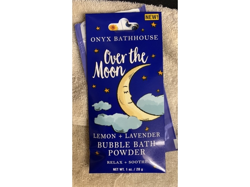 Onyx BathHouse Over The Moon Bubble Bath Powder, Lemon + Lavender, 1 oz/28 g