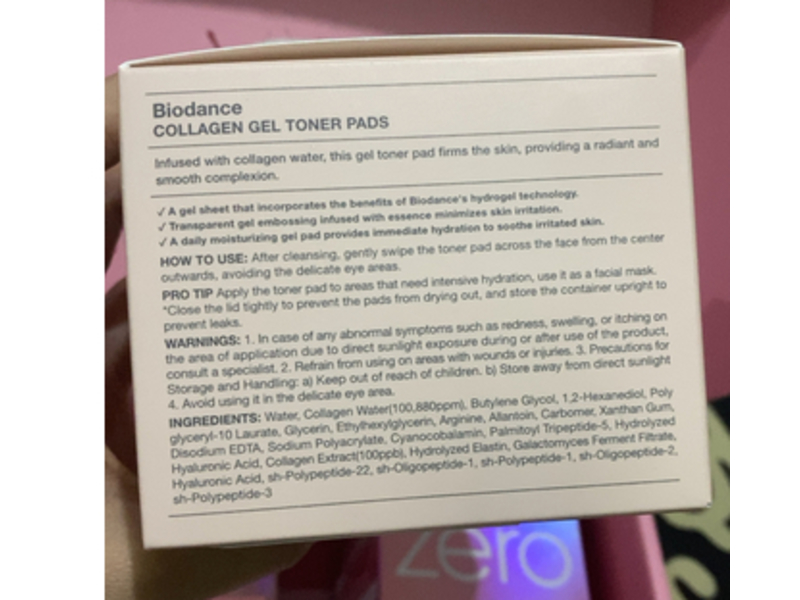 Biodance Collagen Gel Toner Pads, 4.93 fl oz/140 g, 60 Count
