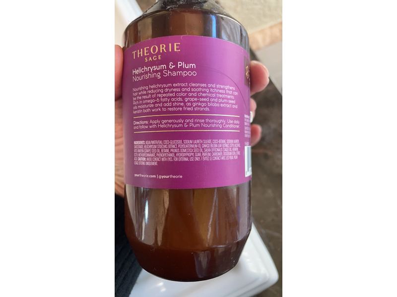Theorie Sage Nourishing Shampoo, Helichrysum & Plum, 13.5 fl oz/400 mL