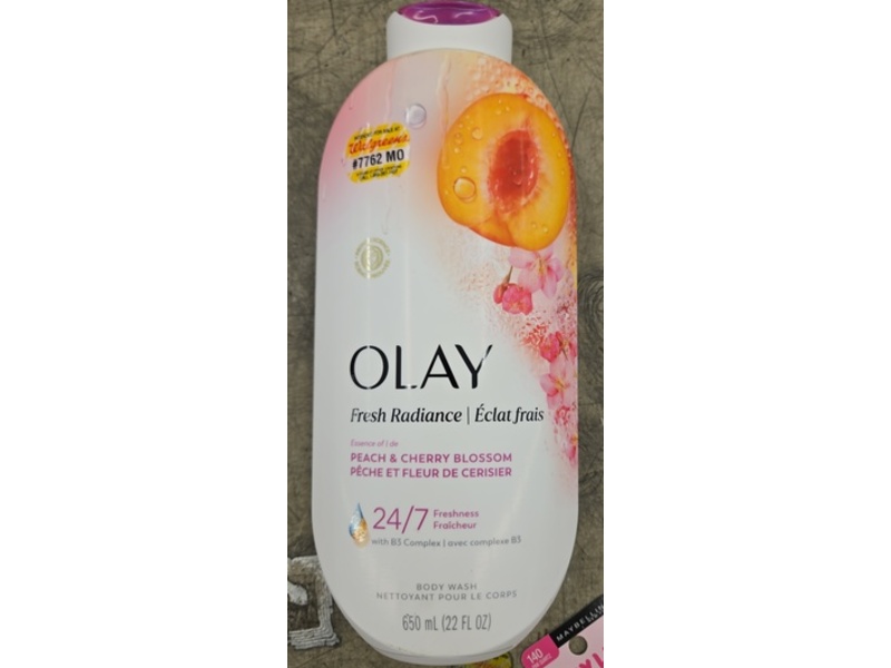 Olay Fresh Radiance Body Wash, Peach & Cherry Blossom, 22 fl oz/650 mL
