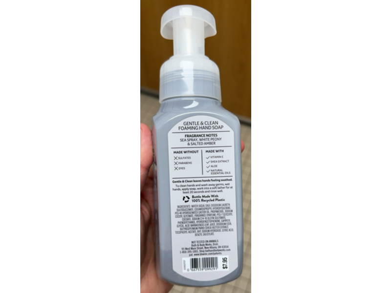 Bath & Body Works Gentle & Clean Foaming Hand Soap, White Waves, 8.75 fl oz/259 mL