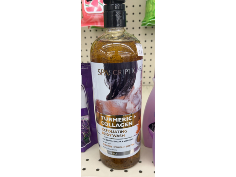 Spascriptions Exfoliating Body Wash, Turmeric + Collagen, 33 fl oz/976 mL