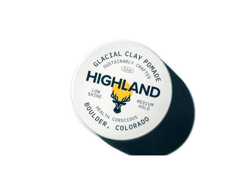 Highland Glacial Clay Pomade, Medium Hold, 2.1 fl oz/61 mL