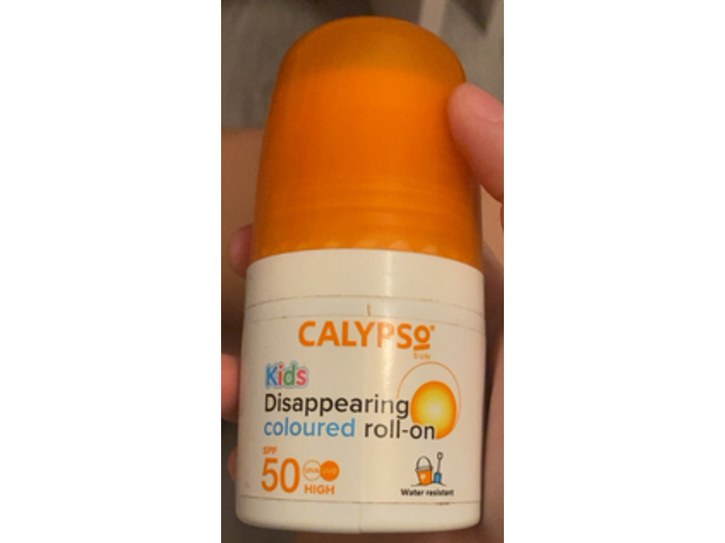 Calypso Kids Disappearing Coloured Roll-On, SPF 50, 1.7 fl oz/50 mL