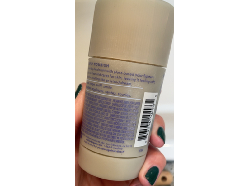 Method Body Aluminium Deodorant, Coconut Rice Milk & Shea Butter, 2.65 oz/75 g, Pack Of 5