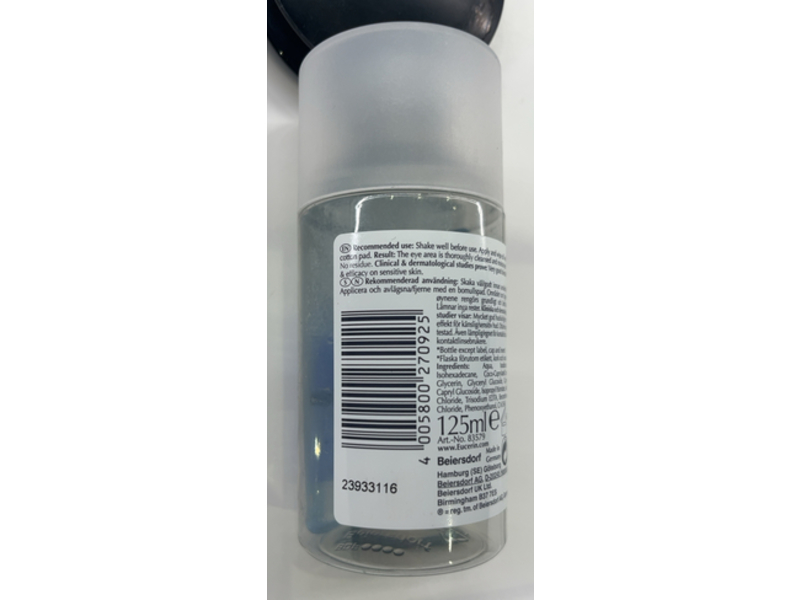 Eucerin Dermatoclean Eye Make Up Remover, Sensitive Skin, 125 mL