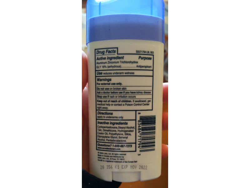 Sure Original Solid Antiperspirants & Deodorants, Unscented, 2.7 oz / 76 g