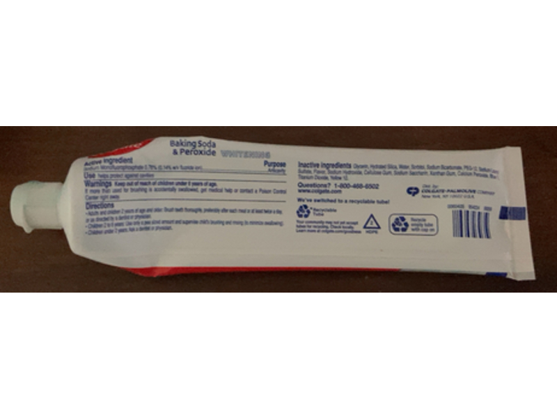 Colgate Whitening Toothpaste, Frosty Mint Stripe, 6.0 oz/170 g