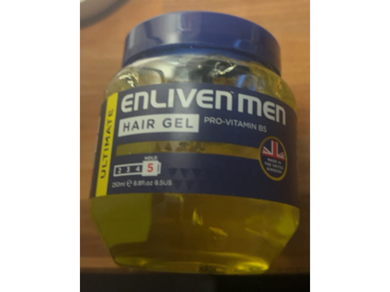 Enliven Men Hair Gel, Pro-Vitamin B5, 8.8 fl oz/250 mL