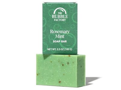 The Bubble Factory Soap Bar, Rosemary Mint, 3.5 oz/100 g