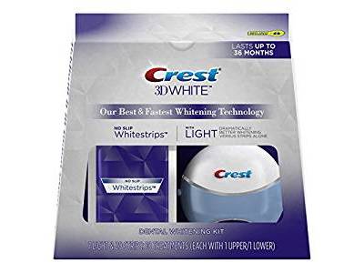 Crest 3D White Whitestrips with Light Teeth Whitening Kit, 10 Treatments