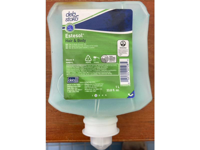 Deb Estesol Hair & Body Shower Gel, Rainforest Scent, 33.8 fl oz/1 L