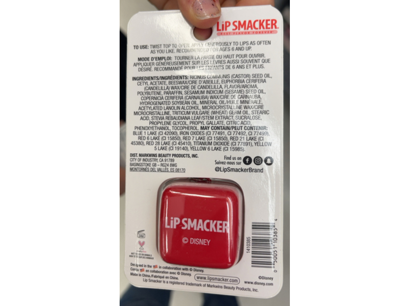 Lip Smacker x Disney Mickey Mouse & Friends Keychain Cube Lip Balm, Minnie, 0.2 oz/5.7 g