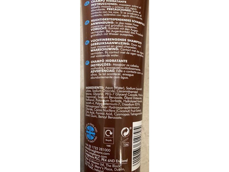Creightons Moisturising Shampoo, Coconut & Keratin, 8.45 fl oz/250 mL