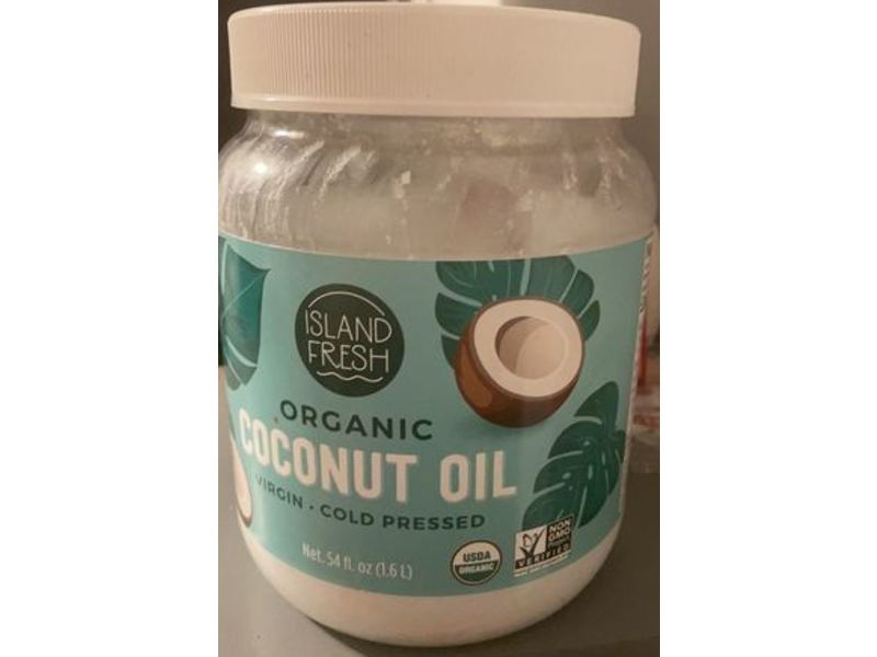 Island Fresh Organic Coconut Oil, Virgin, 54 fl oz/1.6 L