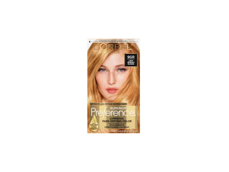 L'Oreal Paris Superior Preference Luminous Fade-Defying Color, Light Reddish Blonde, 1 Application