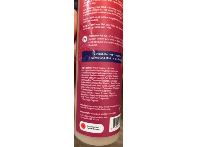 Hello Bello Kids Nighttime Shampoo & Body Wash, Sugar Plum Lullaby, 10 fl oz/296 mL