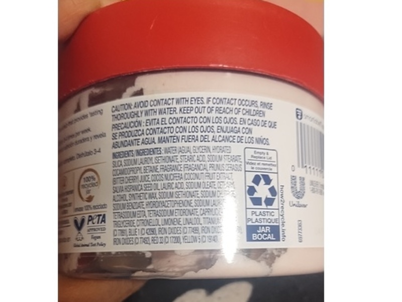 Dove Body Scrub, Crushed Cherries & Chia Milk, 10.5 fl oz/298 g