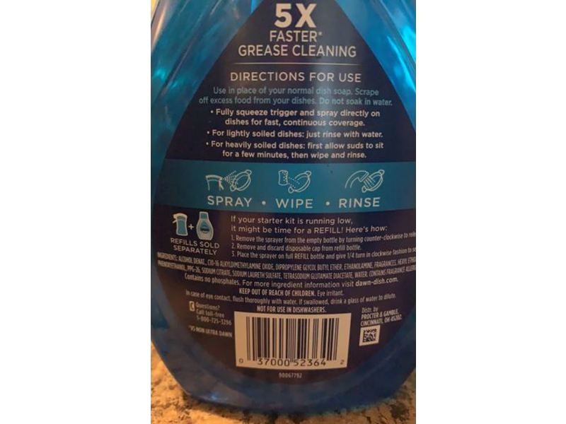 Dawn Platinum Powerwash Dish Spray, Fresh Scent, 16 fl oz/473 mL