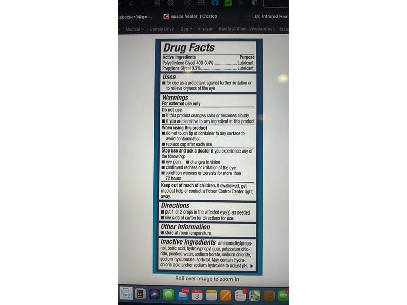 Systane Lubricant Eye Drops Hydration PF, 0.34 fl oz/10 mL
