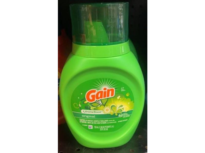 Gain + Aroma Boost Liquid Laundry Detergent, Original, 16 Loads, 25 fl oz/739 mL