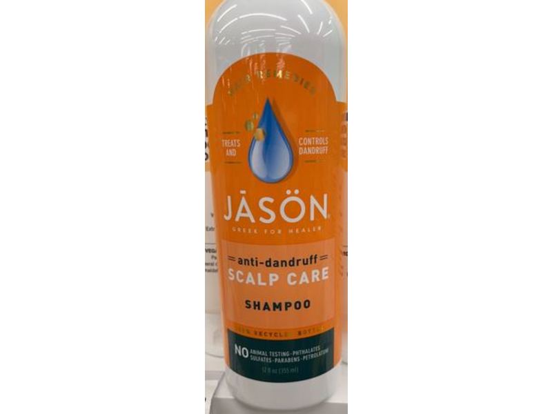 Jason Anti-Dandruff Scalp Care Shampoo, Paraben Free, 12 fl oz/355 mL
