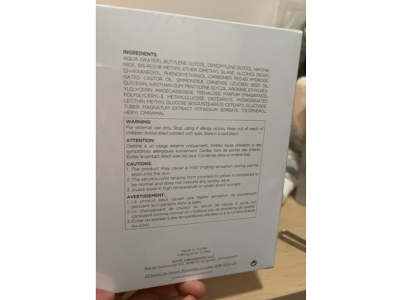 Xove Ultra Whitening Mask, 0.9 fl oz/27 mL, 5 Count