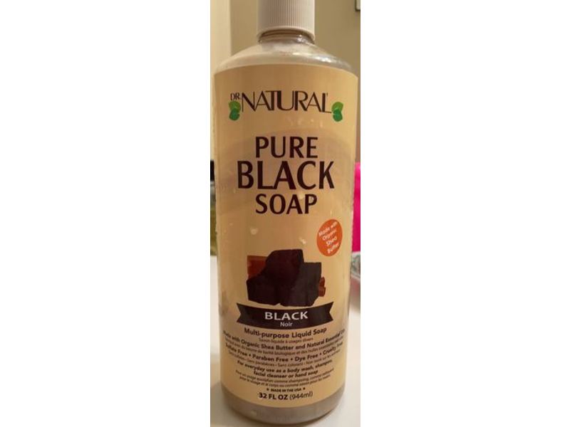 Dr. Natural Pure Black Soap, Black Noir, 32 fl oz/944 mL
