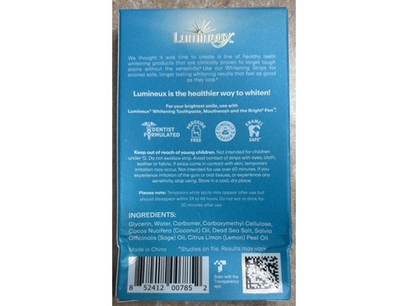 Lumineux Whitening Strips, 18 Count