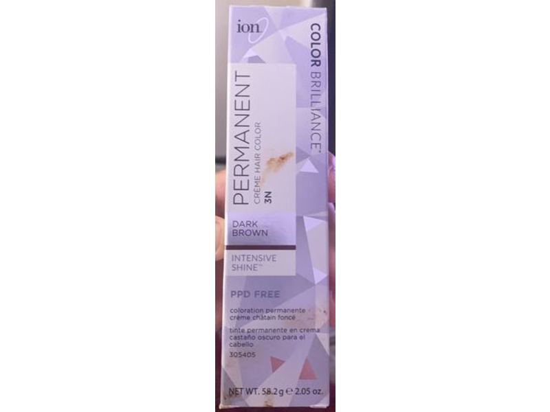 Ion Color Brilliance Permanent Creme Hair Color, 3N Dark Brown, 2.05 oz/58.2 g